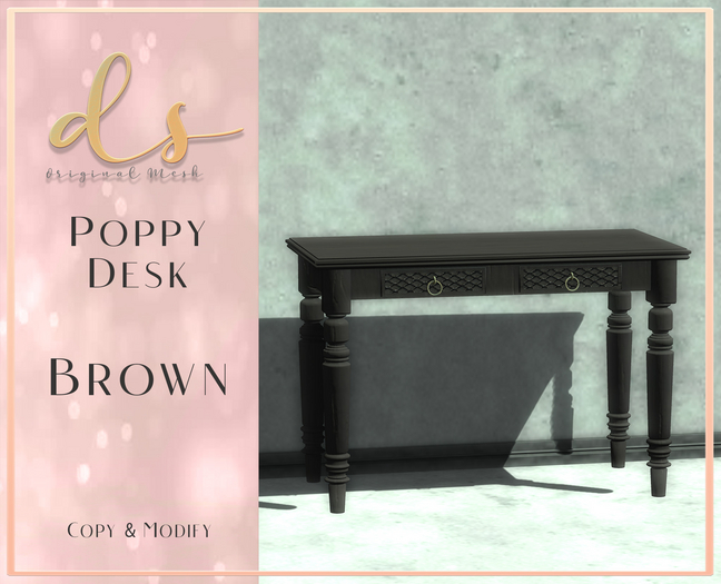 DS - Poppy Desk - Brown