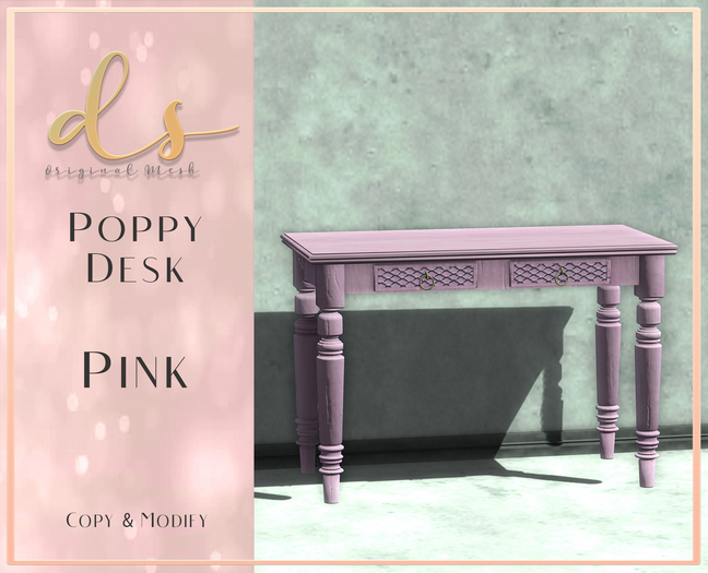 DS - Poppy Desk - Pink