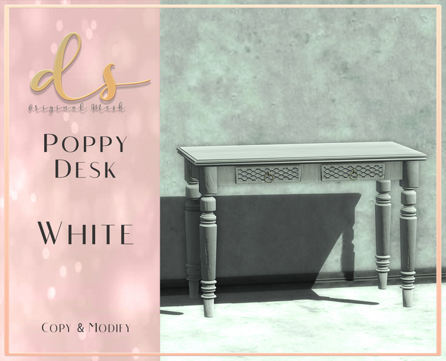 DS - Poppy Desk - White