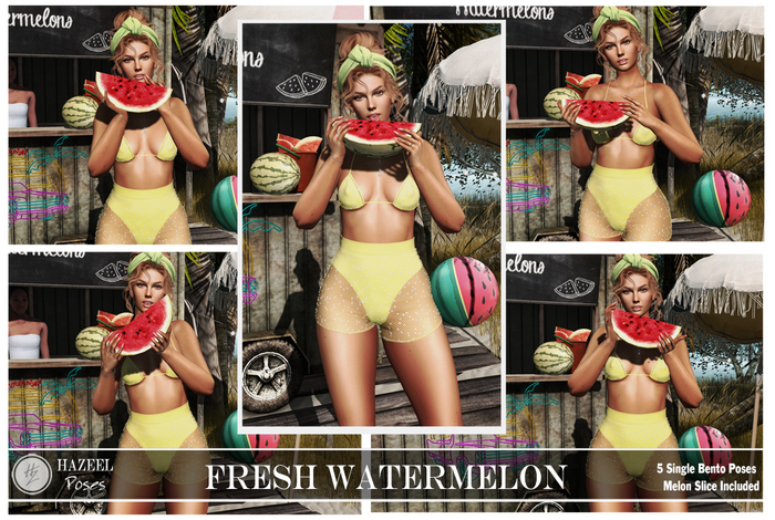 .::Hazeel::. Fresh Watermelon ~ Bento Pose Pack