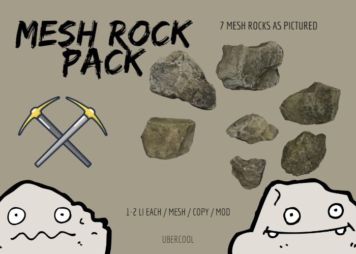 *uC* Mesh Rock Pack 7 rocks