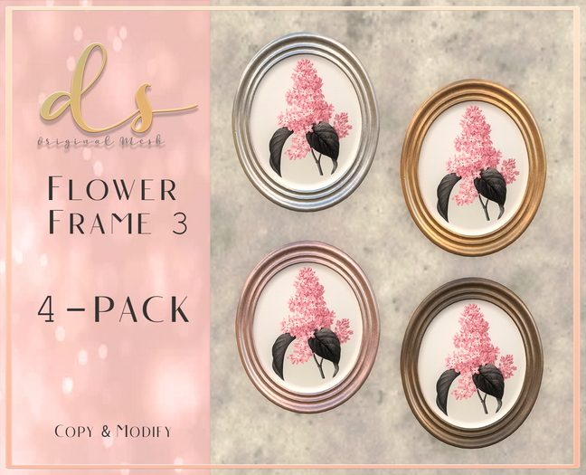 DS - Flower Frame 3 - 4 Pack