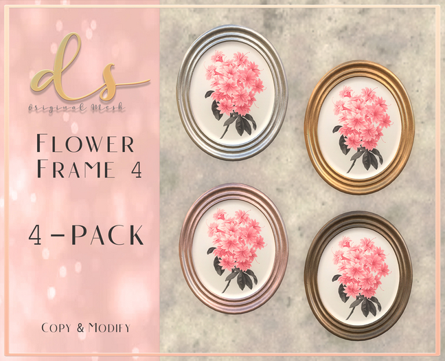 DS - Flower Frame 4 - 4 Pack