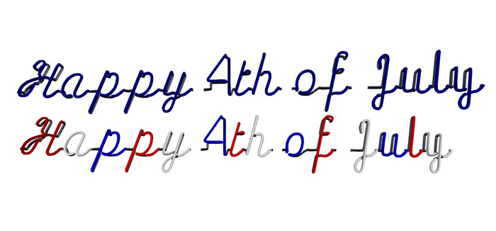 Happy 4th of July Neons Two for one Special