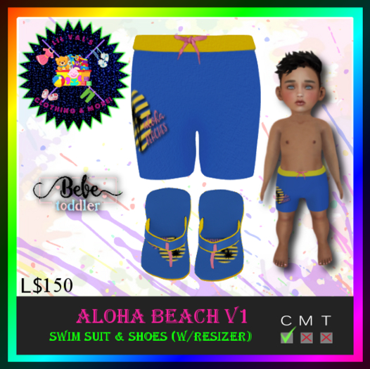 *LVD* Aloha Beaches Swim Trunks - BeBe