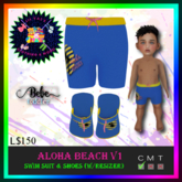 *LVD* Aloha Beaches Swim Trunks - BeBe