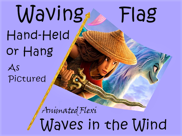 15. HAND HELD WAVING FLAG PRINCESS RAYA LAST DRAGON