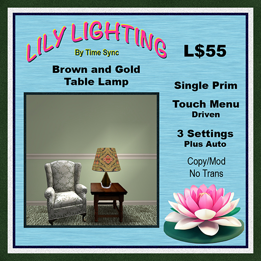 Brown and Gold Table Lamp