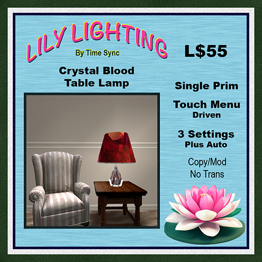 Crystal Blood Table Lamp