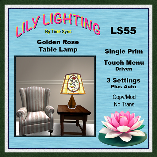 Golden Rose Table Lamp