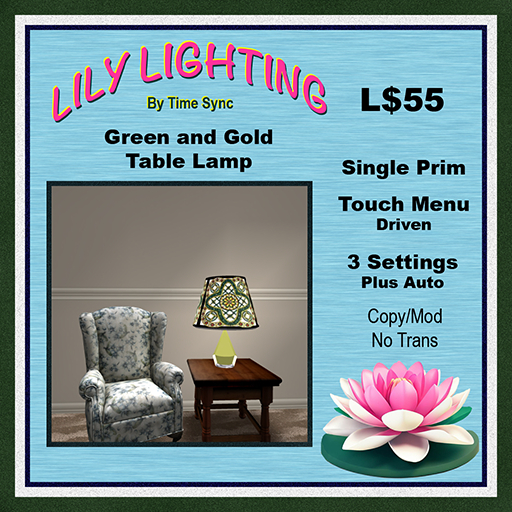 Green and Gold Table Lamp