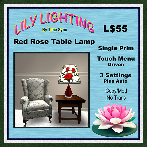 Red Roses Table Lamp