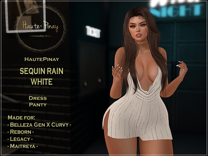 CLUBBING DRESS - SEQUIN RAIN WHITE