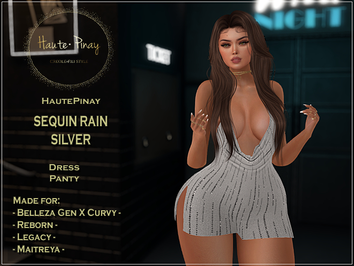 CLUBBING DRESS - SEQUIN RAIN SILVER