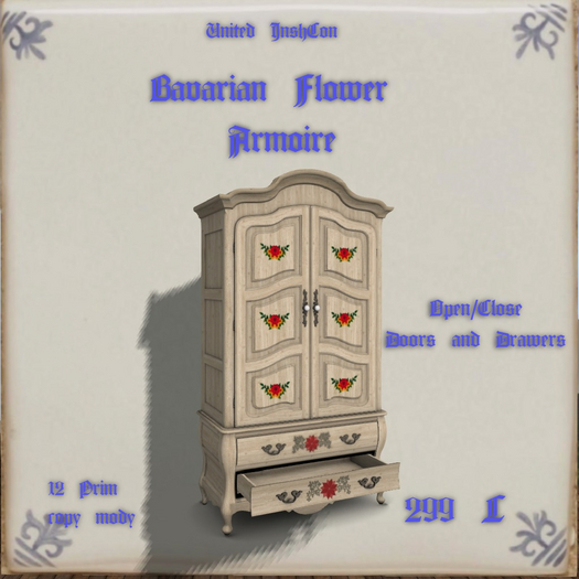 *UI* Bavarian Flower Armoire v