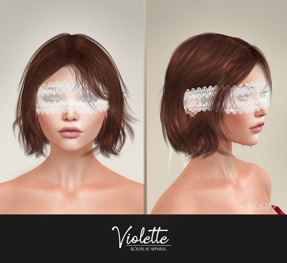 Violette - See-Through Blindfold - White