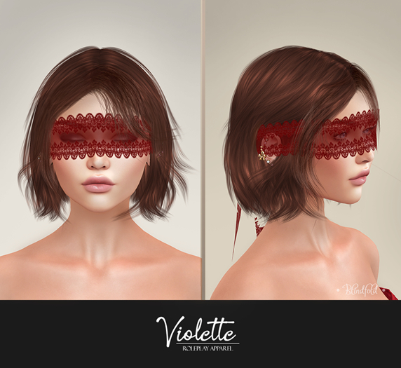 Violette - See-Through Blindfold - Red
