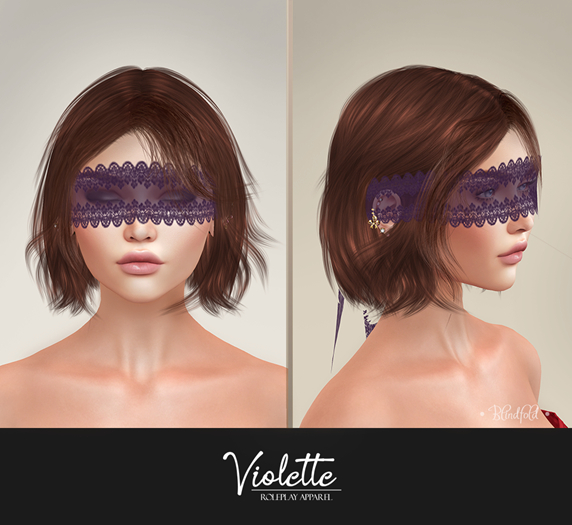 Violette - See-Through Blindfold - Purple