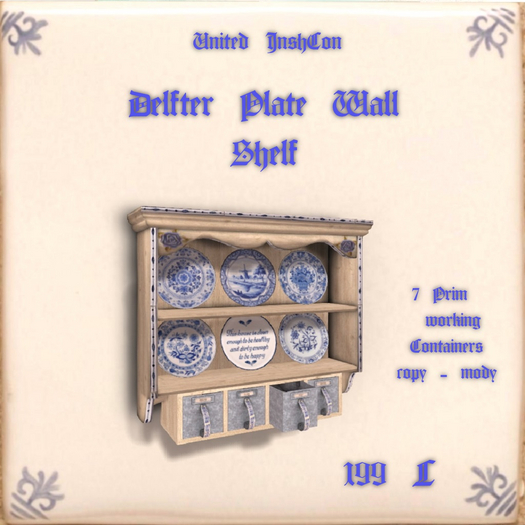 *UI* Delfter Plate Wall Shelf v