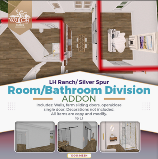 W&Co. LH Ranch Silver Spurs Room Divisions