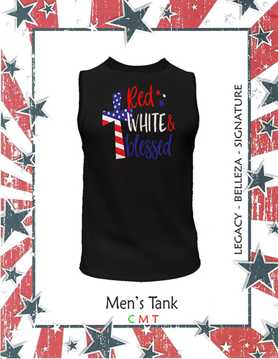RED WHITE & BLESSED Men's Tank 