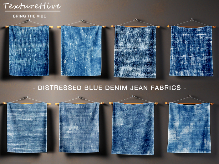 Distressed Denim Jean - 8 textures - FULL PERM