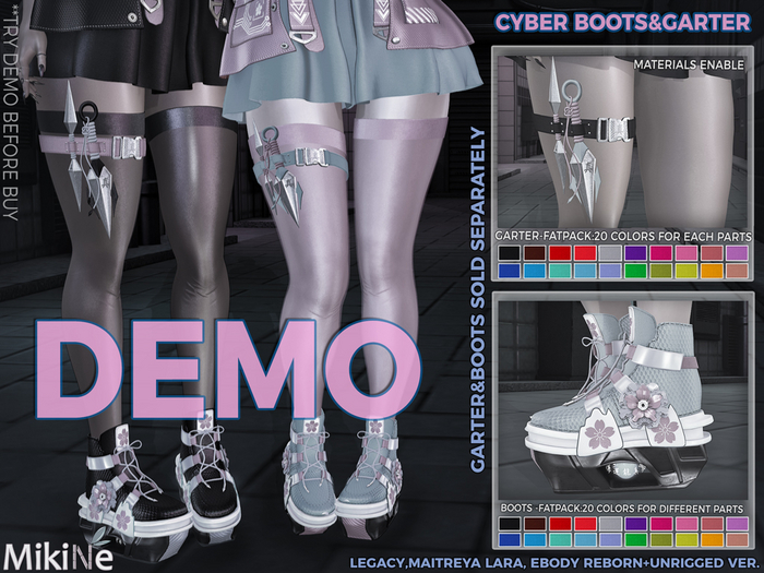 -MikiNe- Cyber Boots&Garter-DEMO