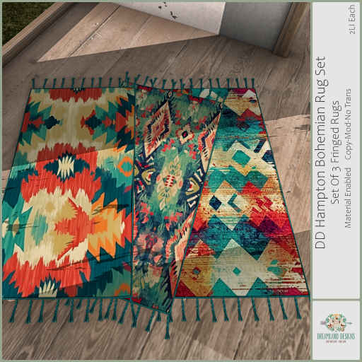 DD Hampton Bohemian Rug Set/ADD