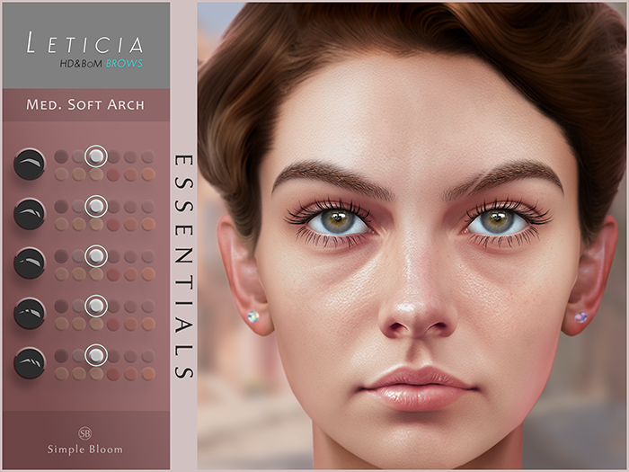 Eyebrows: Leticia, Med. Soft Arch, ESSENTIALS (LeLutka EvoX)