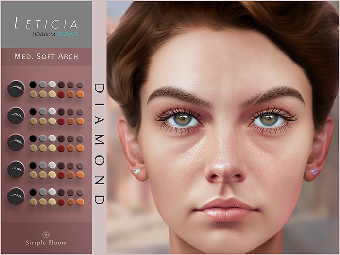 Eyebrows: Leticia, Med. Soft Arch, DIAMOND (LeLutka EvoX)