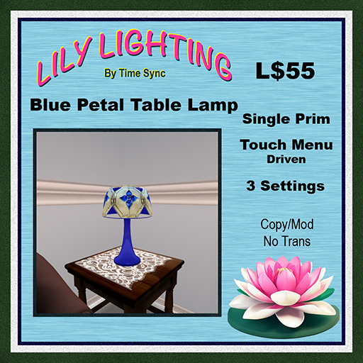 Blue Petal Table Lamp