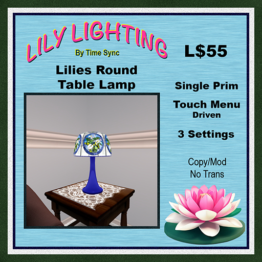Lilies Round Table Lamp