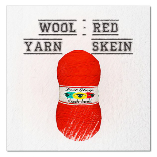 UA [FP-texture] DFS Wool - Red Yarn Skein