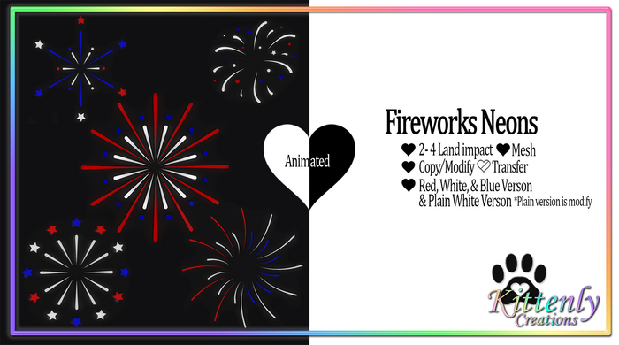 Kittenly Creations - Fireworks Neons Pack
