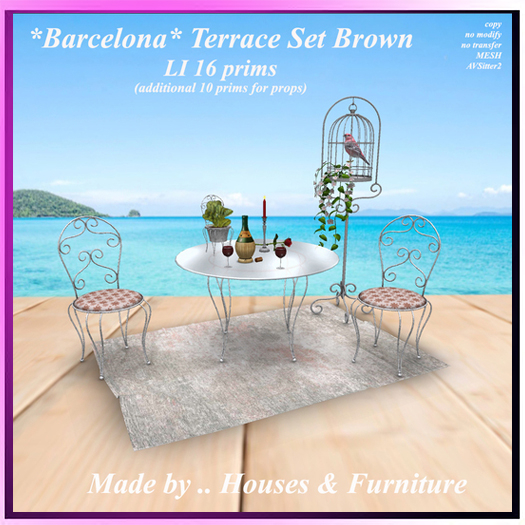 *Barcelona* Terrace Set Brown