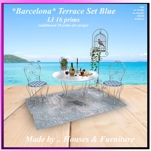 *Barcelona* Terrace Set Blue