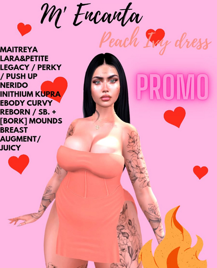 ~M ENCANTA~ PEACH IVY DRESS