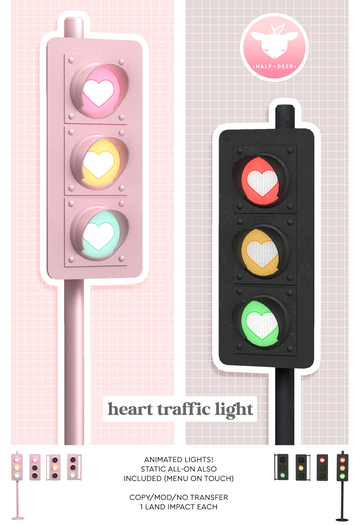 Heart Traffic Light - Black