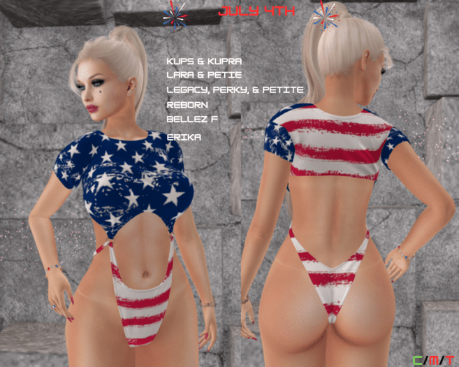 WTFW ~ JULY 4th LADY SWIM SUIT