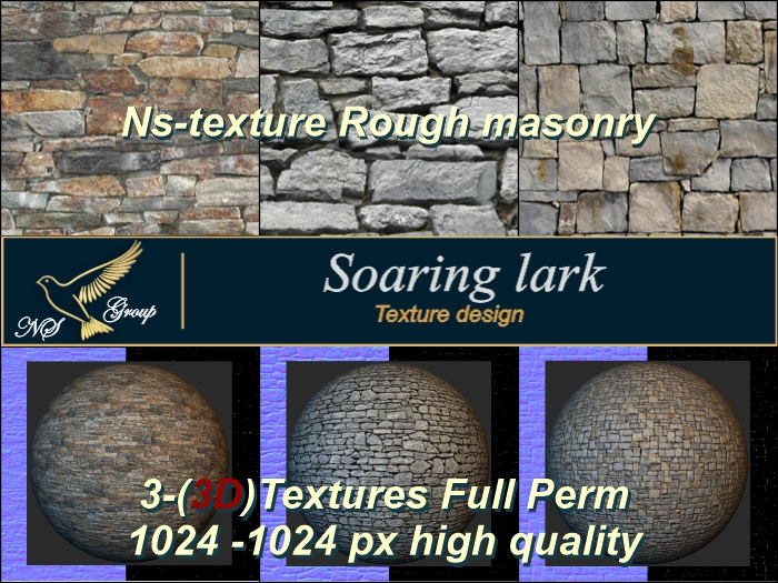 N_s 3D texture Rough masonry