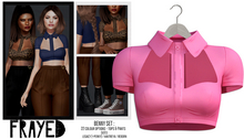 Frayed - Benny Shirt - Hot Pink