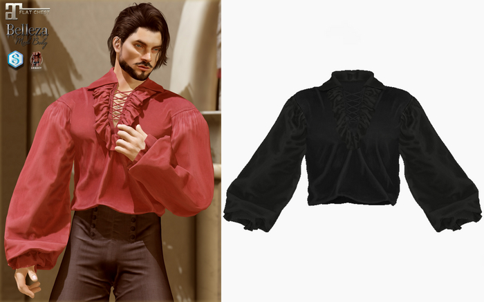 (Stitched) Locke Shirt - Black