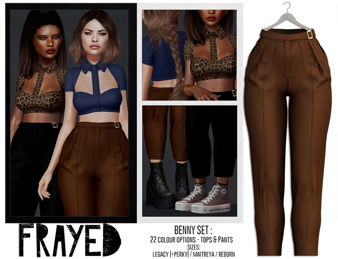 Frayed - Benny Pants - Brown