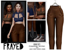 Frayed - Benny Pants - Brown