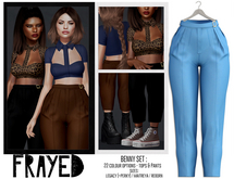 Frayed - Benny Pants - Blue