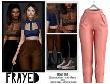 Frayed - Benny Pants - Coral