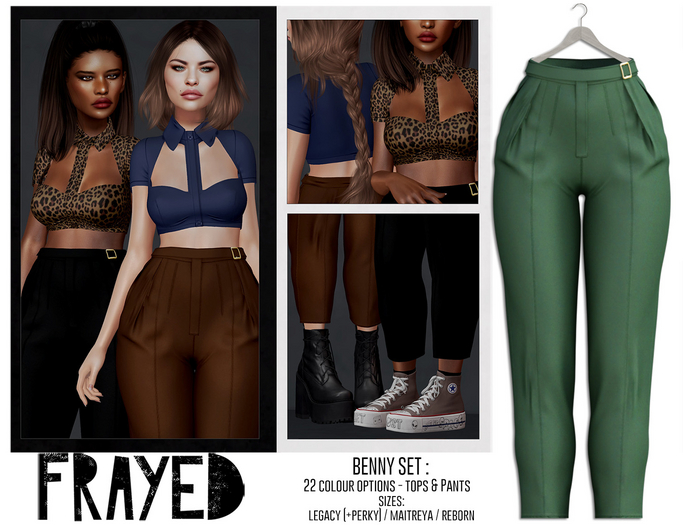 Frayed - Benny Pants - Green