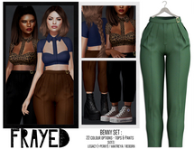 Frayed - Benny Pants - Green