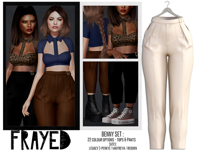 Frayed - Benny Pants - Cream