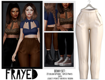 Frayed - Benny Pants - Cream
